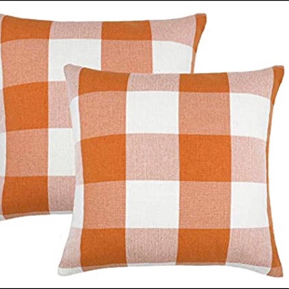 Set of 2 Buffalo Check Plaid Throw Pillow Case
